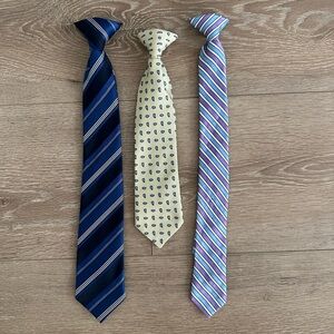 Elegant Kids Tie Set - Blue, Cream, Purple